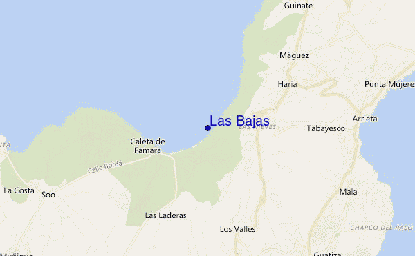 Las Bajas location map