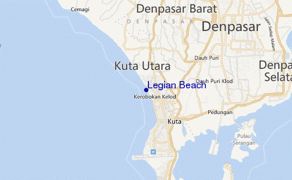 Legian Beach location map