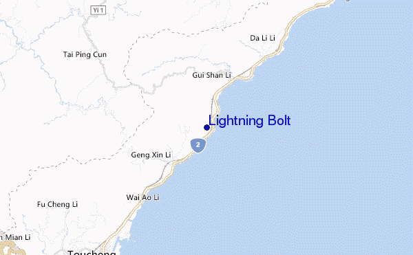 Lightning Bolt location map