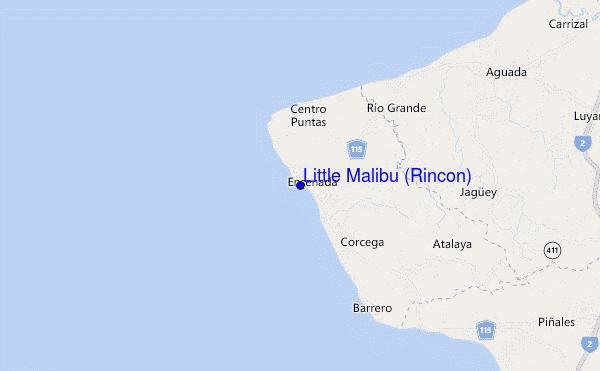 Little Malibu (Rincon) location map