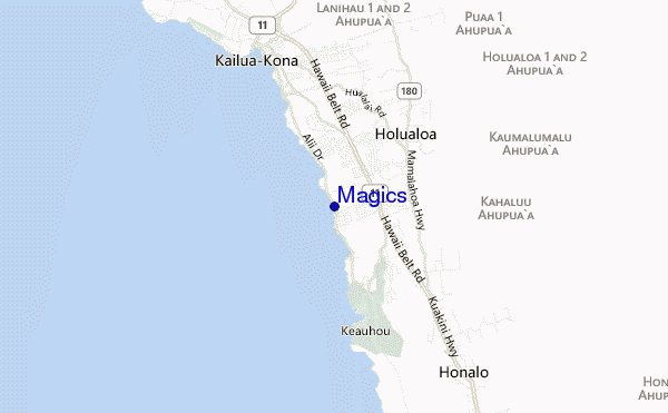Magics location map