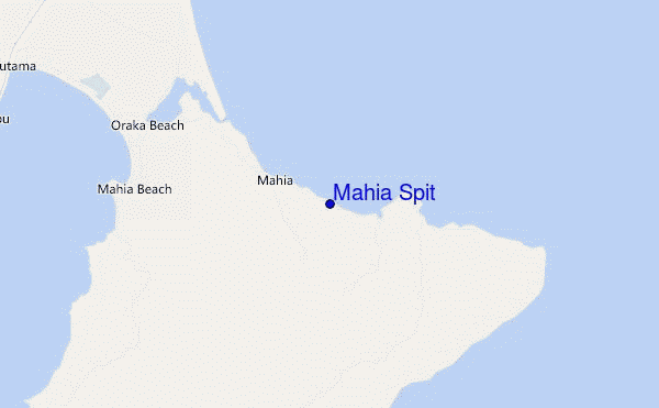 Mahia Spit location map