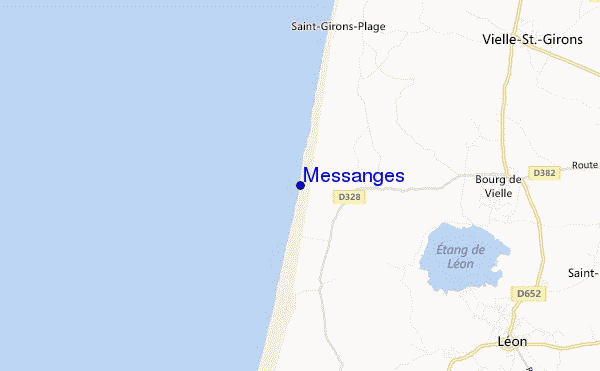 Messanges location map