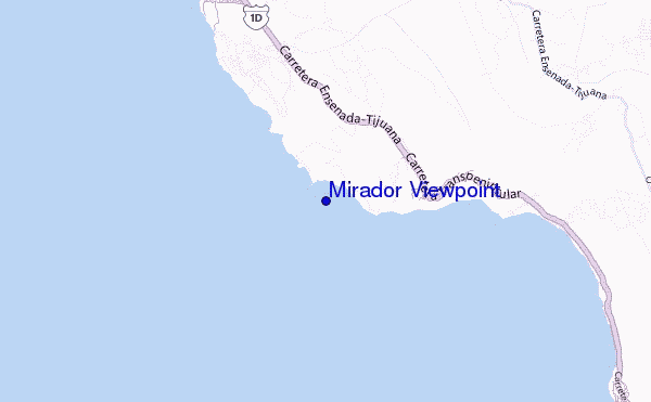 Mirador Viewpoint location map
