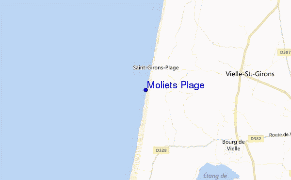 Moliets Plage location map