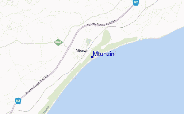 Mtunzini location map