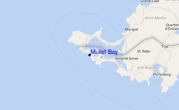 Mullet Bay location map