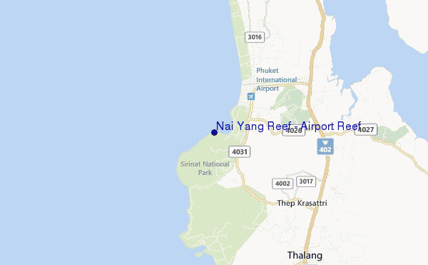 Nai Yang Reef - Airport Reef location map