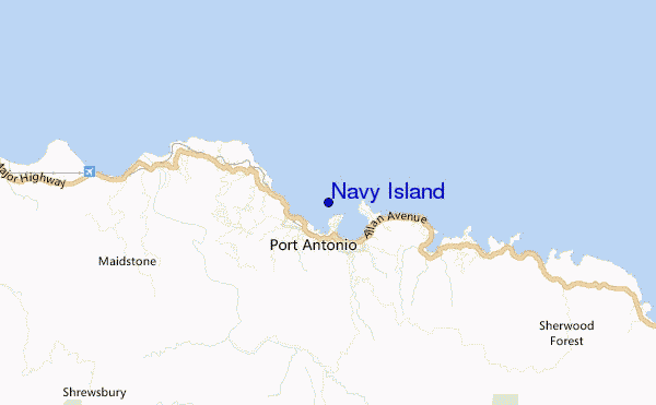 Navy Island location map