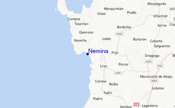 Nemina location map