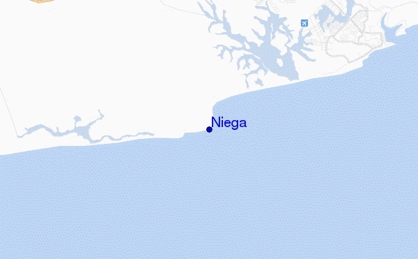 Niega location map