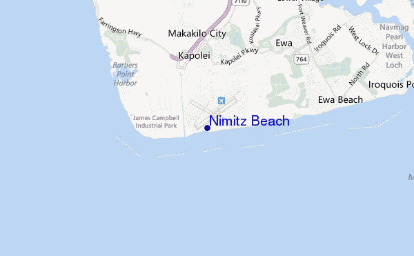 Nimitz Beach location map