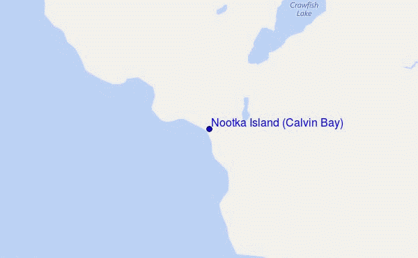Nootka Island (Calvin Bay) location map