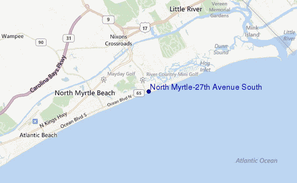 North Myrtle/27th Avenue South location map