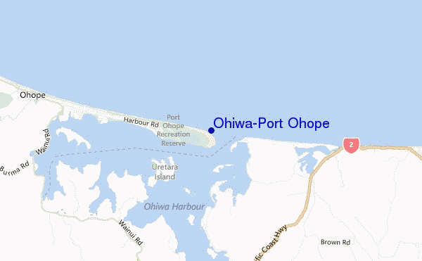Ohiwa-Port Ohope location map