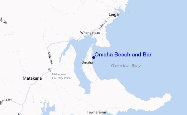 Omaha Beach and Bar location map