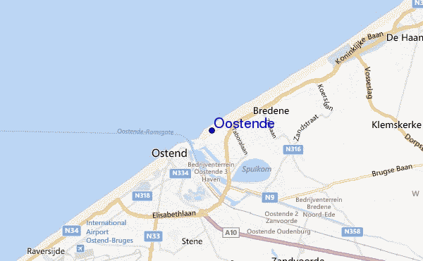 Oostende location map