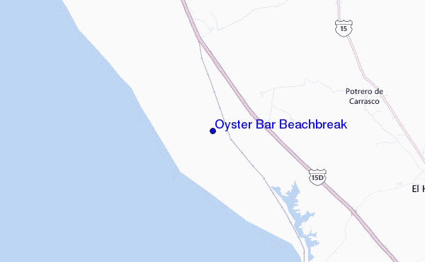 Oyster Bar Beachbreak location map