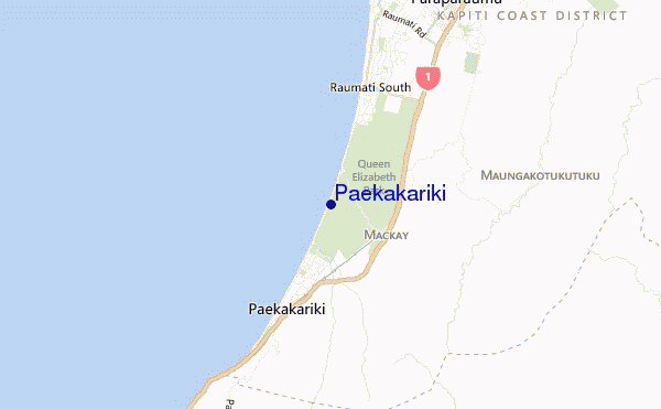Paekakariki location map