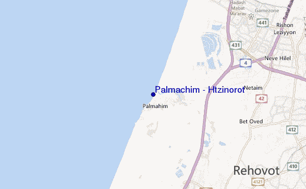 Palmachim - Htzinorot location map
