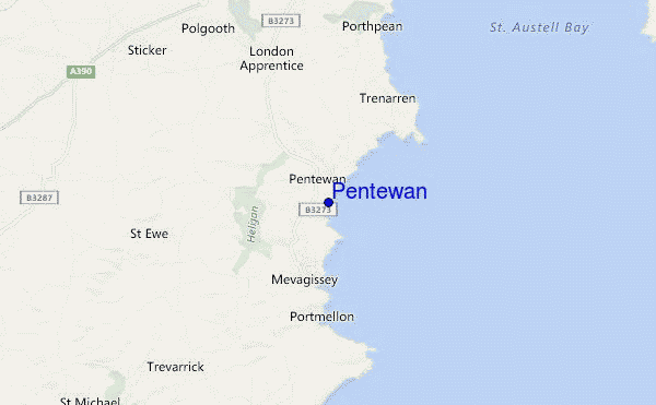 Pentewan location map