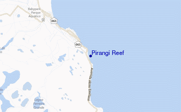Pirangi Reef location map
