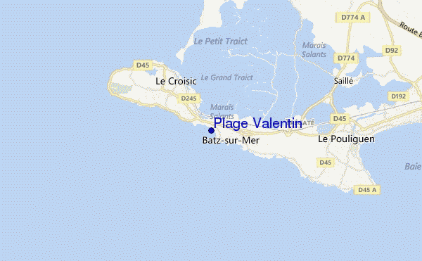 Plage Valentin location map
