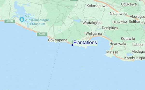 Plantations location map