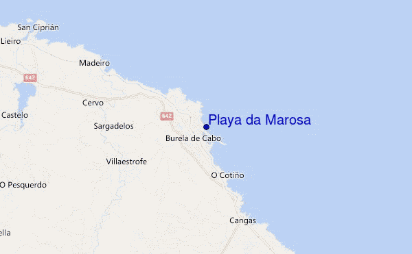 Playa da A Marosa location map
