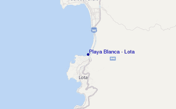 Playa Blanca - Lota location map