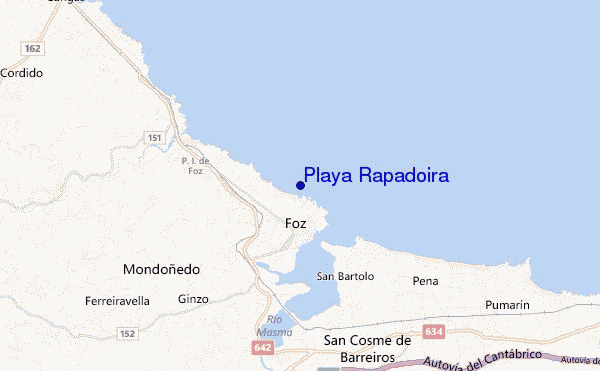 Playa Rapadoira location map