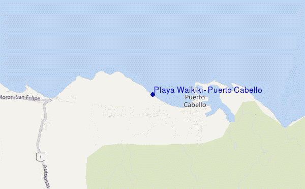 Playa Waikiki, Puerto Cabello location map