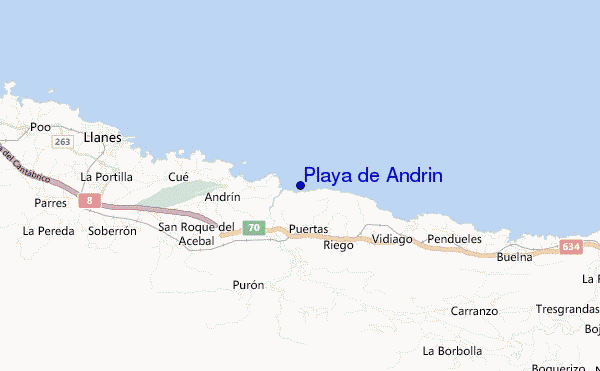 Playa de Andrin location map