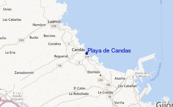Playa de Candas location map