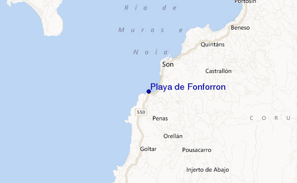 Playa de Fonforron location map