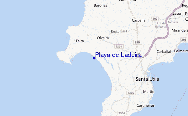 Playa de Ladeira location map