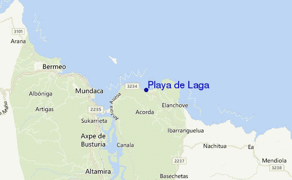 Playa de Laga location map