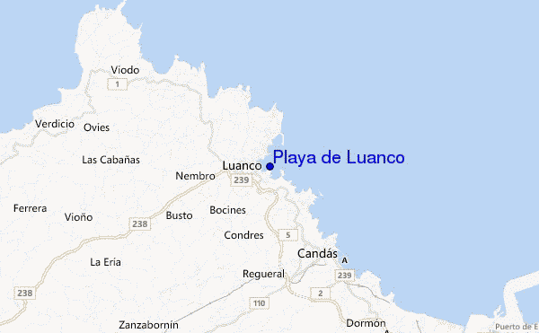 Playa de Luanco location map