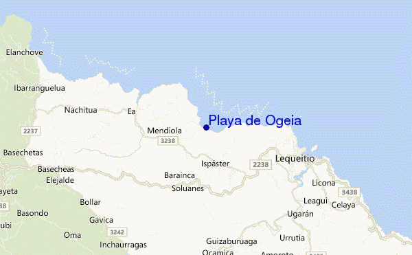 Playa de Ogeia location map