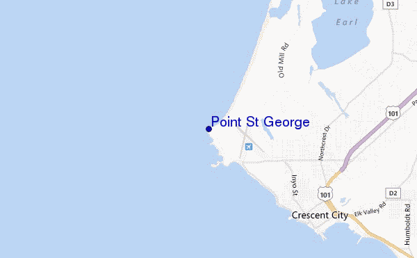 Point St George location map