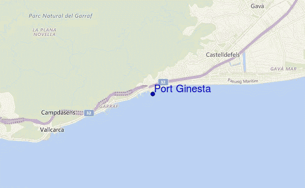 Port Ginesta location map