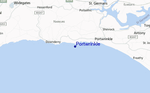 Portwrinkle location map