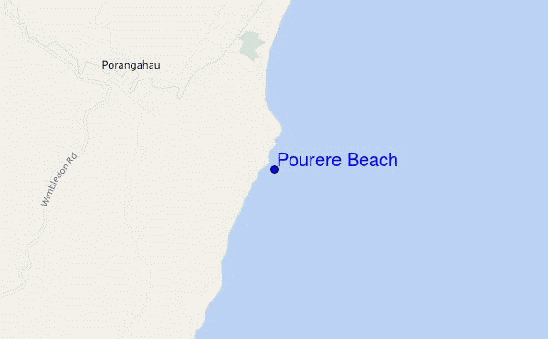 Pourere Beach location map