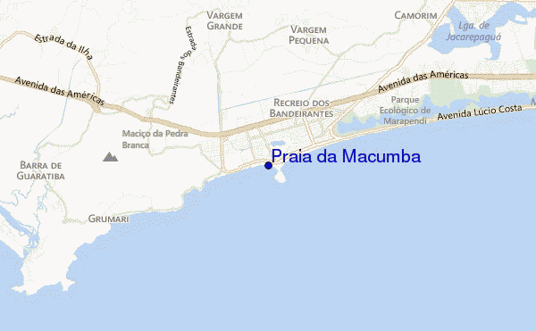 Praia da Macumba location map