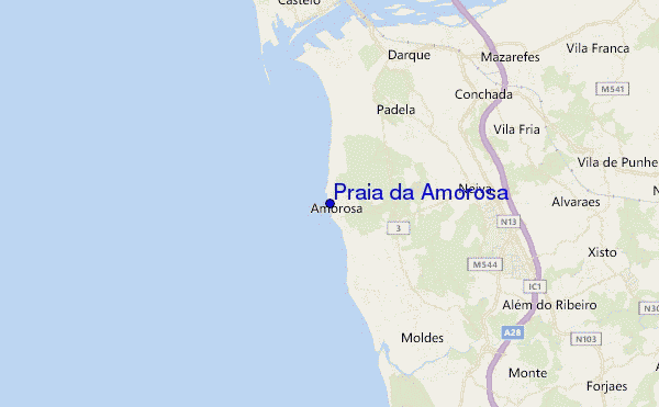 Praia da Amorosa location map