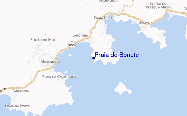 Praia do Bonete location map