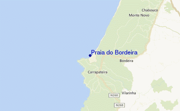 Praia do Bordeira location map