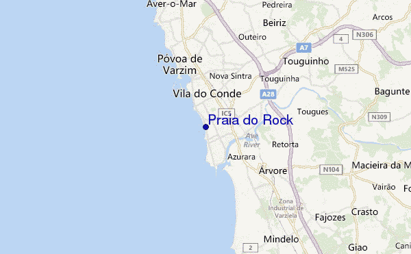 Praia do Rock location map