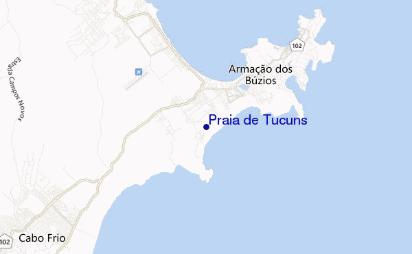 Praia de Tucuns location map