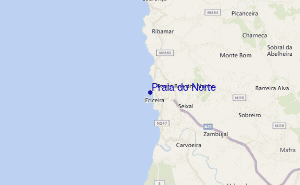 Praia do Norte location map